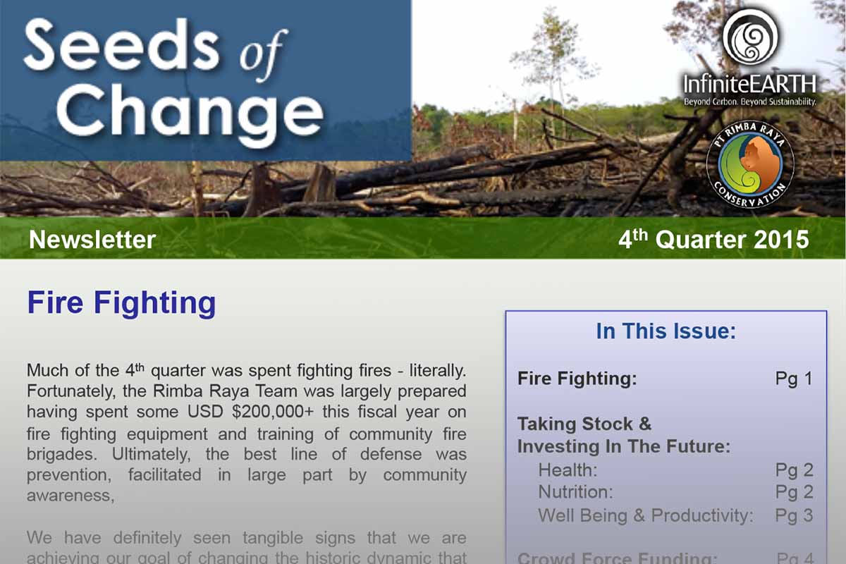Rimba Raya | Seeds of Change Newsletter | Fire Fiighting Brigade